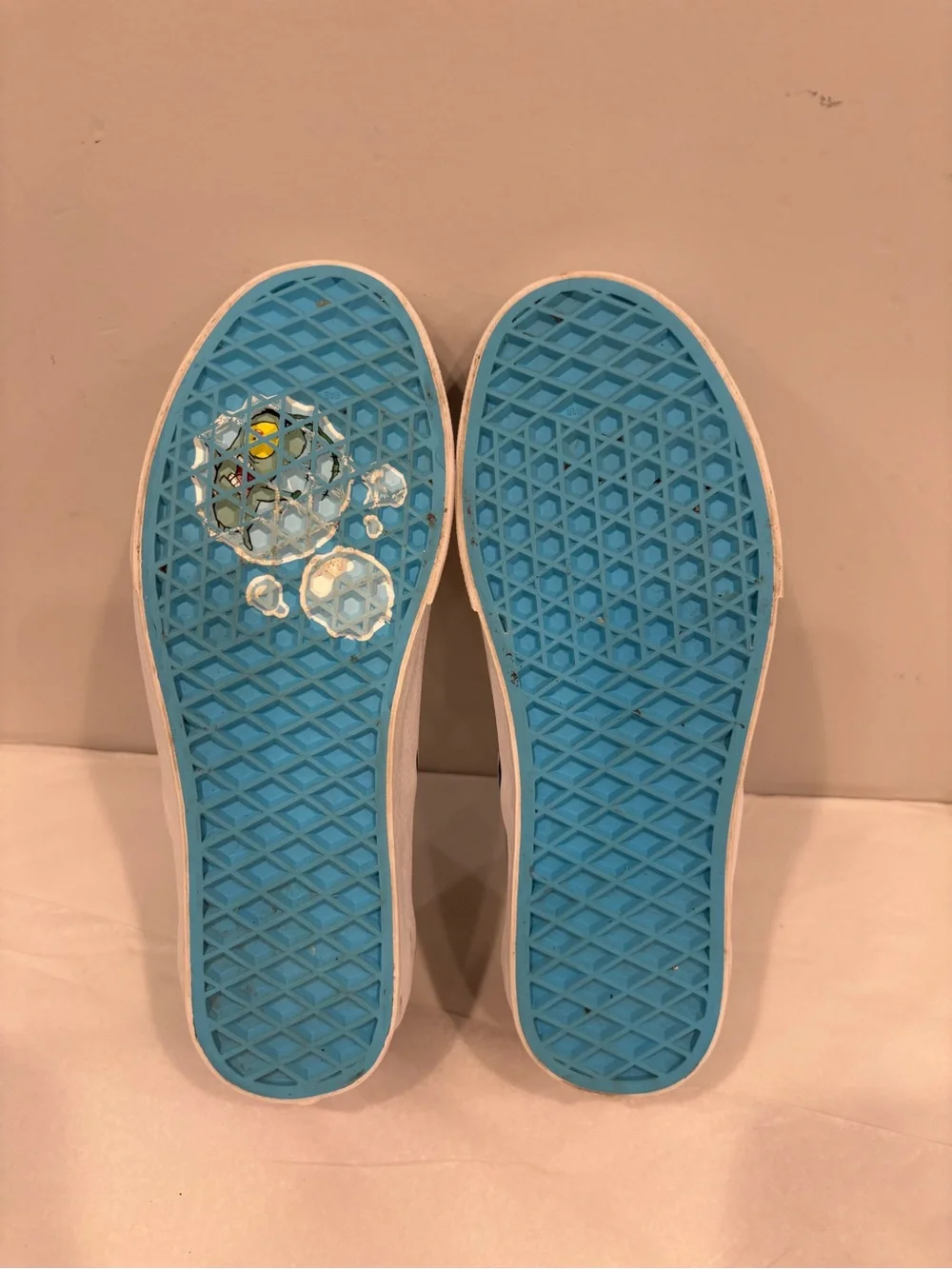 Vans Kids Slip-On Sneakers - Blue with Yellow SpongeBob Graphic